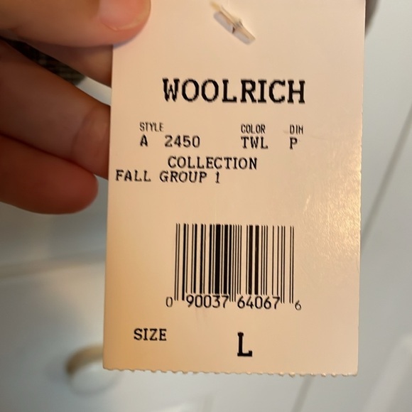 NWT Woolrich Mercer shirt Sz LP Plaid opalescent pearl snaps gray red black - Picture 6 of 12